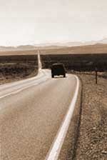 on the road